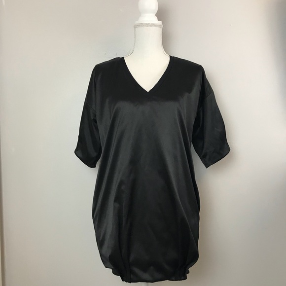 Schrotter Sacks Black Silky Tunic Top - Picture 1 of 8